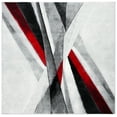 thumbnail image 2 of Safavieh Hollywood Jennifer Abstract Area Rug, Gray/Red, 6'7" x 6'7" Square, 2 of 11
