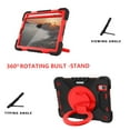 thumbnail image 4 of Dteck iPad Mini 6 Case with Screen Protector, iPad Mini 6th Generation Case for Kids, Heavy Duty Three Layer Hybrid Full-body Rugged Case With Handle Grip/Rotating Stand/Shoulder Strap,Black/Red, 4 of 8
