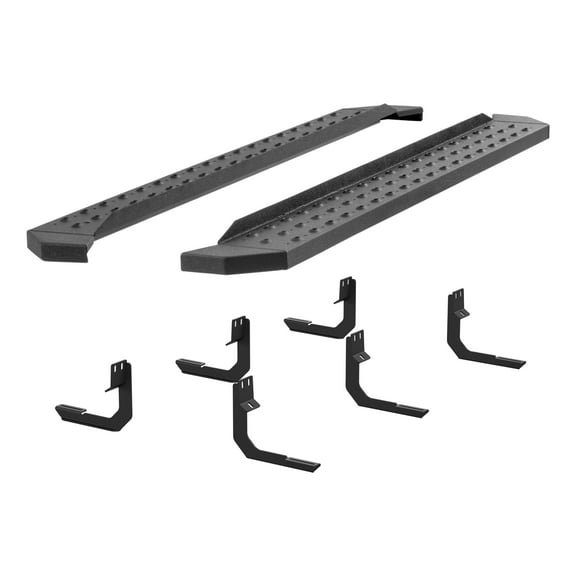 ARIES 2055543 RidgeStep Black Steel 6-1/2 x 75-Inch Truck Running Boards, Select Nissan Titan