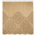 thumbnail image 3 of Ambesonne Brown Mandala Shower Curtain, Oriental Diamond, 69"Wx84"L, Tan and Cocoa, 3 of 3
