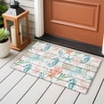 thumbnail image 4 of Entryway Rug 2'x3', Teal Red Seahorse Coastal Small Rug for Kitchen Bathroom Door Mat Indoor Entrance, Vintage Nautical Beach Coral Starfish Non-Slip Area Rugs Floor Mats Carpet Front Door Rugs, 4 of 8