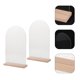 thumbnail image 4 of 2 expositores de pendientes de acrílico con base de madera, soporte para joyas, 4 of 8