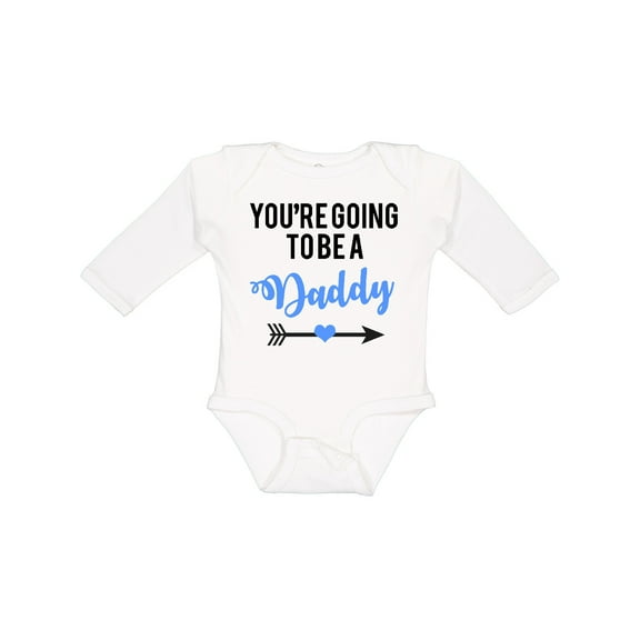 Inktastic you're going to be a daddy blue Boys or Girls Long Sleeve Baby Bodysuit