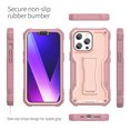 thumbnail image 6 of ExoGuard For iPhone 13 Pro Case, Phone Case with Screen Protector and Kickstand (Pink), 6 of 7