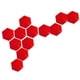 thumbnail image 5 of 12pcs de Pared Hexagonal Plástico 3D Colco Decoración para hogar Color rojo, 5 of 6
