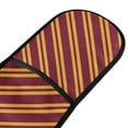 thumbnail image 4 of Yayeee Double Oven Mitt Kitchen Heat Resistant Baking 35" x7" Quilted Cotton Glove, Red Stripes Pattern, 4 of 6