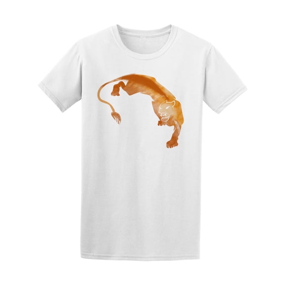 Abstract Watercolor Big Cat Tee Men's -Image by Shutterstock