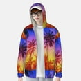 thumbnail image 4 of Haiem Palm Trees at Sunset UPF 50+ Fishing Shirts for Men Long Sleeve UV Sun Protection Hoodie Non-Mask Outdoor Hiking Shirts, 4 of 9