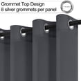 thumbnail image 3 of XWZO Dark Gray Sheer Curtains, 84 Inch Length 2 Panels Set with Tiebacks, Grommet Semi Transparent Light Filtering Window Drapes for Bedroom Living Room Dining Wedding Backdrop, W52 x L84, 3 of 10