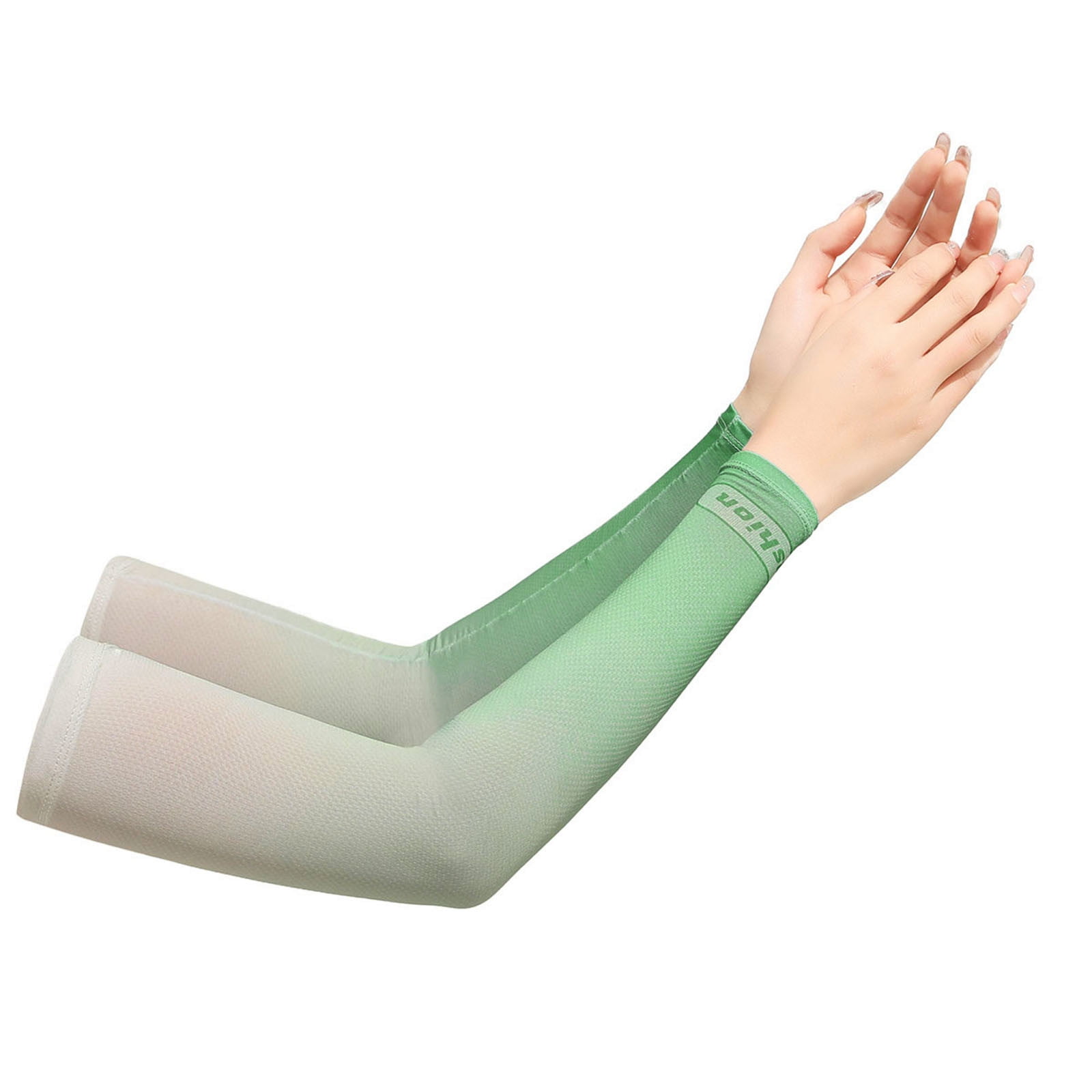 YUEHAO Men Women Summer Outdoors Breathable Sun Sleeves Protection Arm  Sleeves Arm Cover Sleeve Green 