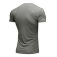 thumbnail image 6 of HUANBAI Men's Muscle T Shirts Stretch Short Sleeve V Neck Bodybuilding Workout Tee Shirts Ribbed Knit Shirt, 6 of 6