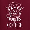 thumbnail image 5 of Wild Bobby Saved By Jesus Fueled By Coffee Inspirational/Christian Men Long Sleeve Shirt, Maroon, X-Large, 5 of 5
