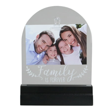 Northlight LED Lighted Family Is Forever Picture Frame with Clip - 4" x 6"