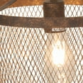 thumbnail image 3 of DecMode Rustic 20 x 11 inch bronze iron mesh pendant lighting, 3 of 4