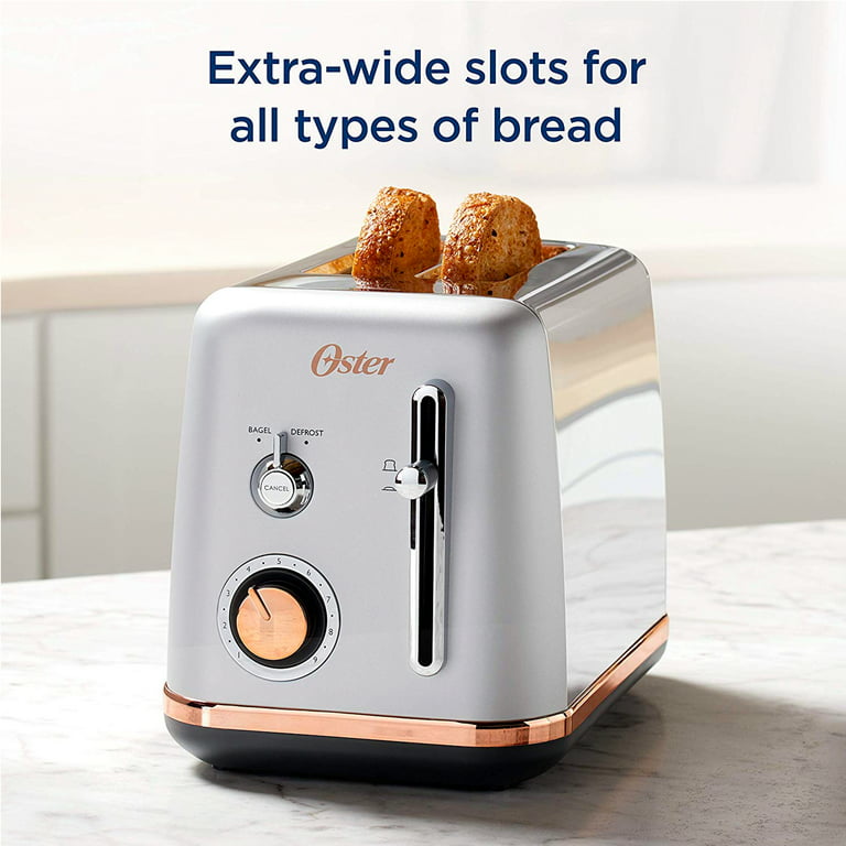 Oster 2 Slice Toaster, Metropolitan Collection with Rose Gold Accents