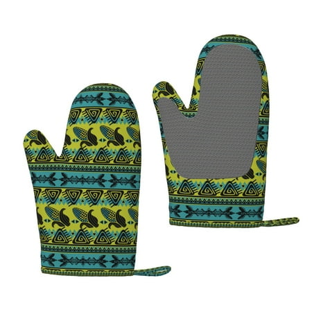 

Lafuoo Teal Vintage Corn Pattern Pattern Silicone Anti-Scalding Gloves Hanging Rope Gloves are Suitable for Kitchen Utensils for Kitchen Baking Cooking Outdoor Barbecue