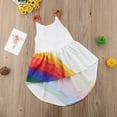 thumbnail image 2 of Robe d'Été pour Fille, Robe à Bretelles à Imprimé Arc-en-Ciel, Robe de Fête Dos Nu, 2 of 8
