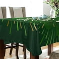 thumbnail image 3 of 60"x60" St Patrick's Day Clover Tablecloth, Waterproof Washable Polyester Square Table Cover, Durable Tablecloth for Kitchen Dining Table Party Decor, 3 of 7