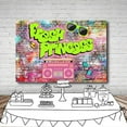 thumbnail image 4 of The Fresh Princess Baby Shower Party Decorations Banner Photo Studio Background Pink Graffiti Brick Wall Hip Hop Vintage Disco Neon Girl Birthday Backdrops Props for Photography, 4 of 5