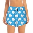 thumbnail image 2 of KLL Cute Polar Bear Pattern Shorts Women,Athletic Shorts High Waisted Running Shorts Pocket Sporty Short Gym Elastic Workout Shorts-XX-Large, 2 of 7