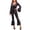 Noir, variante sur Pantalon Évasé Hippie pour Femme avec Paillettes Dorées pour Performance sur Scène, Convenant à un Usage Quotidien et pour les Fêtes