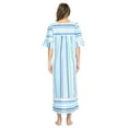 thumbnail image 4 of Casual Nights Women's Zip Front Woven House Dress 3/4 Sleeves Housecoat Long Duster Lounger, 4 of 5