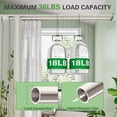 thumbnail image 3 of Double Shower Curtain Rod, Adjustable 28 to 76 Inches Wall Mounted Double Shower Rod Rustproof, Shower Curtain Pole for Bathroom, Laundry Room, Bathtub and more, 3 of 8