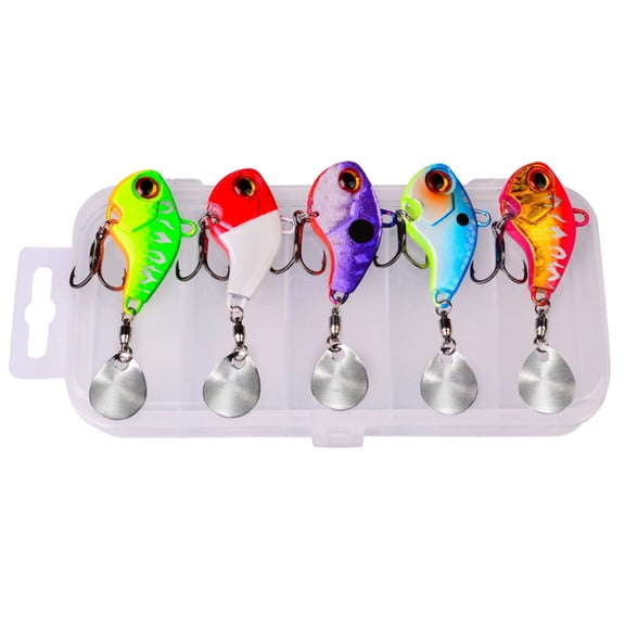 6g/10g Fishing Lures Metal VIB Baits Sinking Lures Fishing Spoon Walleye Jigging Baits Fishing Tackle Tail Spinners