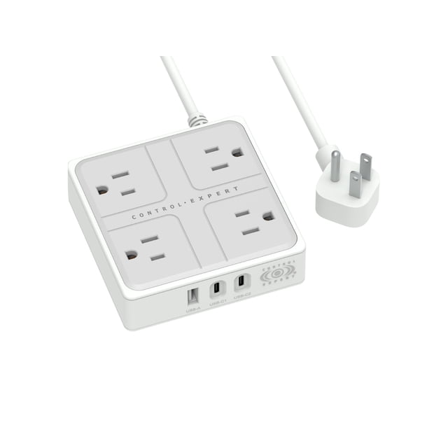Multicontacto 4 Salidas Puertos Usb Tipo C 20w 1 Metro CONTROL EXPERT