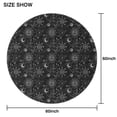 thumbnail image 6 of Black Gothic Sun Moon Pattern Round Tablecloth 60"x60",Wrinkle Wipeable Table Cloth for Kitchen Dining Room Picnic Patio Party, 6 of 6