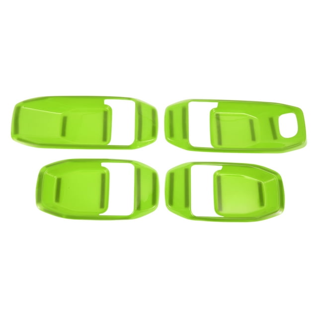 Cubierta de Tazón de Mango de Puerta Interior para Jeep Wrangler Gladiator JT 4DR 2018-2024 Marco de Decoración de Mango de Puerta Interior Verde Claro ABS 4 Pcs