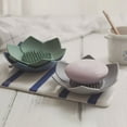 thumbnail image 3 of Silicone Soap Dishes with Draining - Lotus Shaped Bathroom Bar Soap Holder for Shower - Soap Tray for Kitchen Sink - Floral Shape Soap Saver for Counter Bathtub(1/4 Pack), 3 of 7