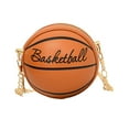 thumbnail image 1 of Bolso en forma de baloncesto bolso versátil de cuerpo cruzado para deportes al aire libre de desplazamiento marrón, 1 of 8