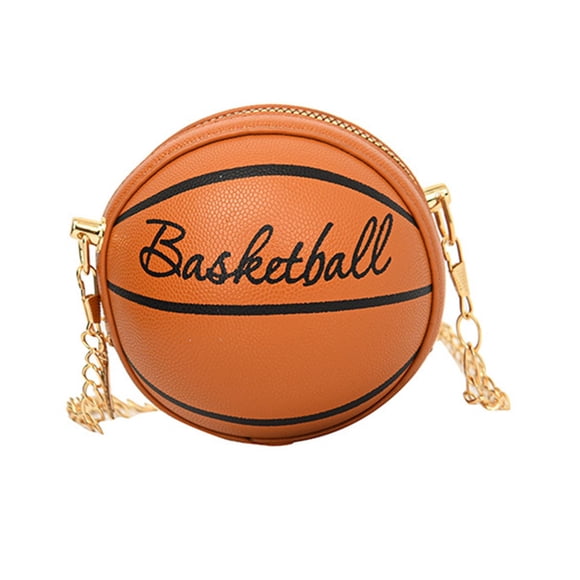 Bolso de hombro casual en forma de baloncesto para el trabajo para el trabajo deportes de viaje de viaje marrón