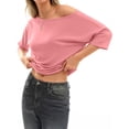 thumbnail image 2 of MOYIKO Womens Off The Shoulder Tops Oversized T-Shirts Short Sleeve Tees Summer Casual Fashion Clothes, 2 of 6