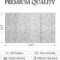 thumbnail image 2 of Boho Runner Rug x ft Carpet Runner Modern Hallway Runner Machine Washable Runner Rugs for Hallway Non Slip Beside Bed Bedroom Kitchen Entrance Grey Floor Rug Runner, 2 of 7