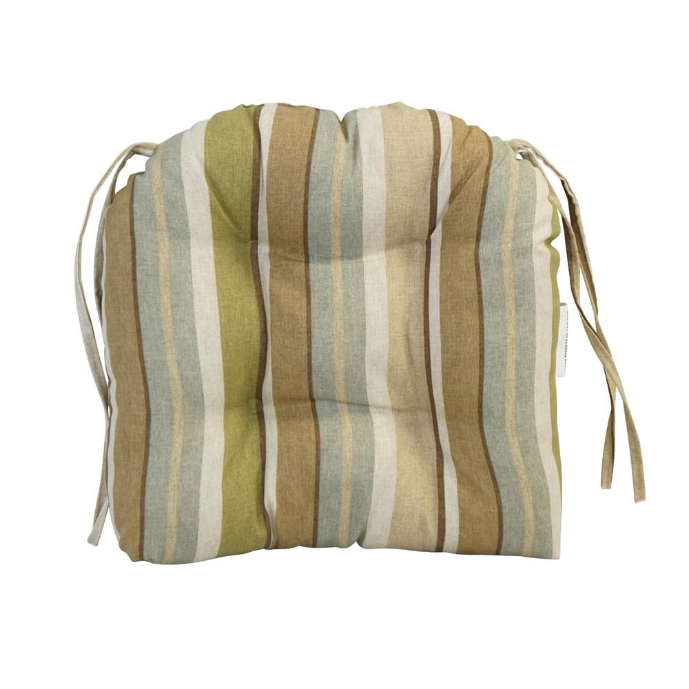 Blazing Needles 16-inch Rounded Back Tufted Outdoor Chair Cushion, 16 x 16, Mcshetla Hazel 2 Count