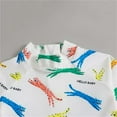 thumbnail image 6 of SGFCWSX Boys Swimsuit One Piece Cute Print Long Sleeve Rash Guard Knee Length Bathing Suit for Kids Beach Pool Swim Lessons White Size 0 Months, 6 of 7