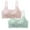 Green, variant on LYEAA Push up Bras for Women Wireless Seamless 2 Pack No Wire Wirefree Everyday Bras Breathable Solid Color Pullover Daily Sleep Bras Comfortable Shaping Full Figure Soft Stretch T-Shirt Bras Blue M