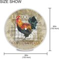 thumbnail image 3 of Coolnut 60" Rooster Round Tablecloth, Waterproof Spillproof Polyester Fabric Table Cover with Zipper Umbrella Hole for Outdoor Patio Garden Dining Party, 3 of 7