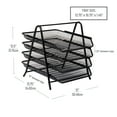 thumbnail image 4 of Mind Reader 4-Tier Paper Tray, Desktop Organizer, Metal, 11.75"L x 13.75"W x 12.5"H, Black, 4 of 8