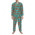thumbnail image 3 of Honeii Fun Octopus Pattern Mens Pajamas Set,2pcs Men's Lounge Long Sleeve Sleep Shirt and Pajama Bottoms Sleepwear Set,Mens Pjs Sets-XX-Large, 3 of 7