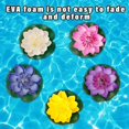 thumbnail image 4 of Water Floating Lotus Flowers 5pcs Artificial Floating Pond Decorations Artificial Foam Water Lily, 4 of 5