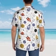thumbnail image 6 of Daiia Rocket Planets Hawaiian Shirt for Men Gentle Cotton Regular Short Sleeve Casual-Small, 6 of 9
