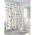 thumbnail image 5 of Colorful Polka Dot Waterproof Fabric Shower Curtain, Rainbow Color Polka Dots Abstract Shower Curtain for Bathroom Curtains Bathtubs Hotel Washable Shower Curtains with 12 Hooks Stall 54x78in, 5 of 6