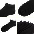 thumbnail image 3 of SERISIMPLE Bamboo Men Ankle Sock Thin Mesh Athletic Light Low-Cut Soft Breathable Socks 5 Pairs (Black, Large), 3 of 5