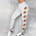 thumbnail image 1 of MKLEKYY Ropa deportiva para mujer Leggings para mujer, leggings de entrenamiento a la moda, pantalones con estampado navideño de bloques de color, leggings elásticos suaves, 1 of 3