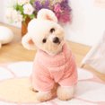 thumbnail image 2 of Ropa de invierno acogedora para perros con anillo de tracción, ropa cálida para mascotas de 4 patas, de doble cara, gruesa y de felpa larga con cuello alto, 2 of 5