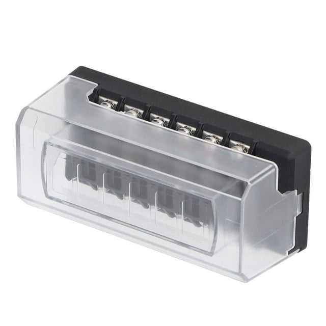 Portafusibles de cuchilla, caja de fusibles eléctricos con 6 vías, bloque de fusibles de cuchilla, uso conveniente