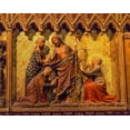 thumbnail image 2 of Perry, William 24x20 Black Ornate Wood Framed with Double Matting Museum Art Print Titled - Women Praying Jesus Christ wooden panel statues-Notre Dame Cathedral-Paris-France, 2 of 4